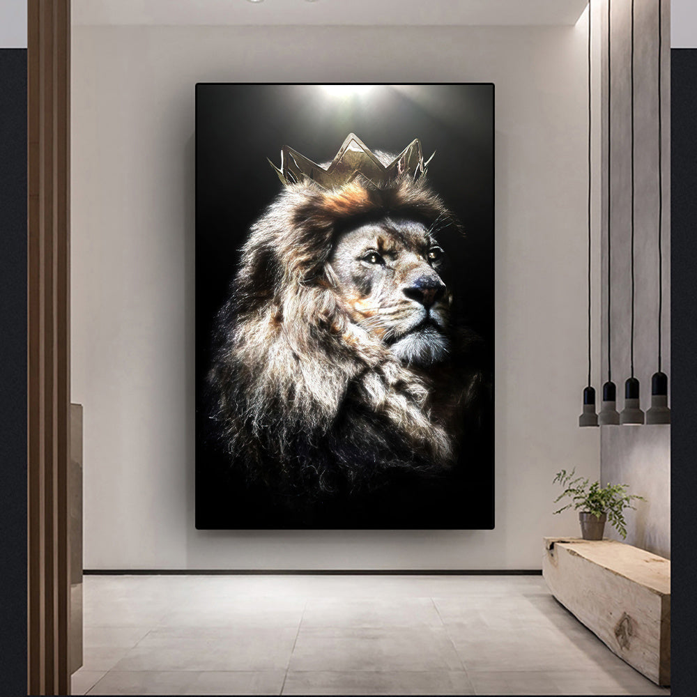 Schwarzes Wildlife-Leinwandposter