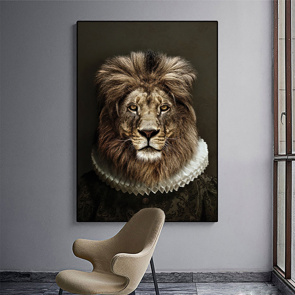 Schwarzes Wildlife-Leinwandposter