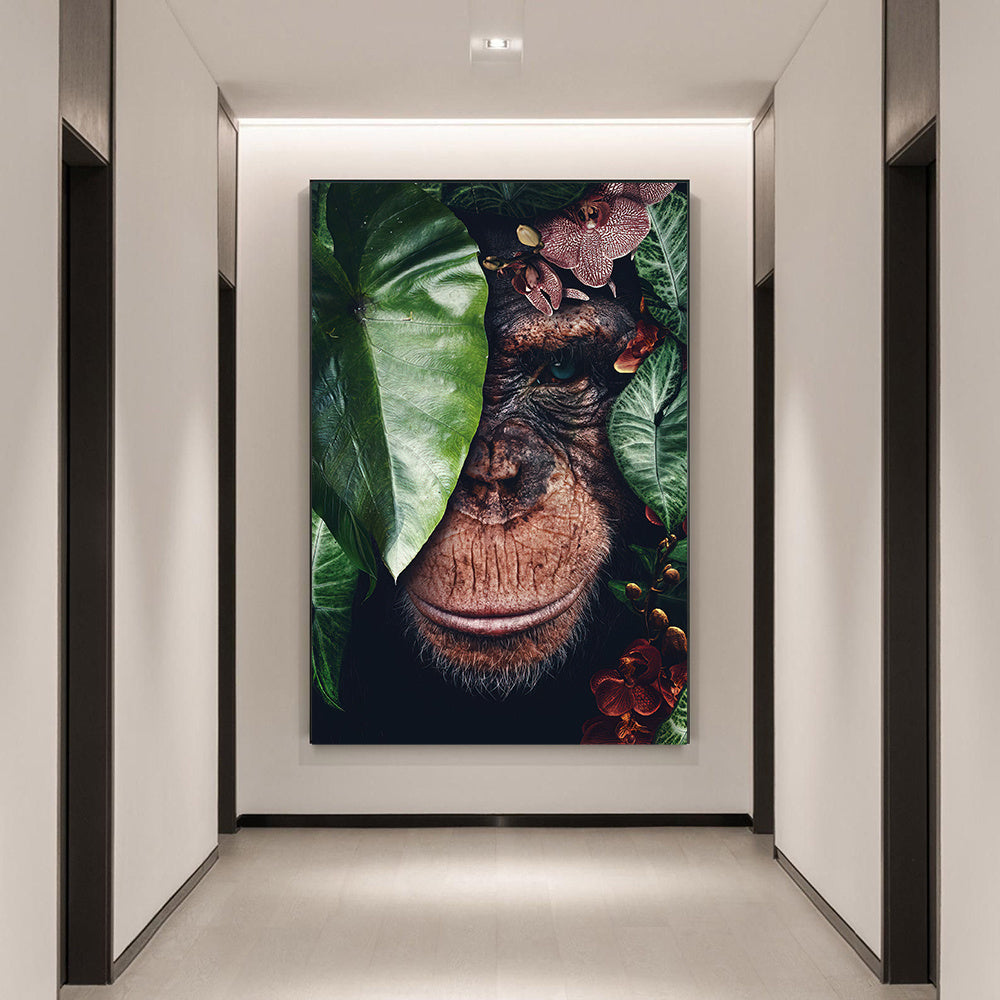 Schwarzes Wildlife-Leinwandposter