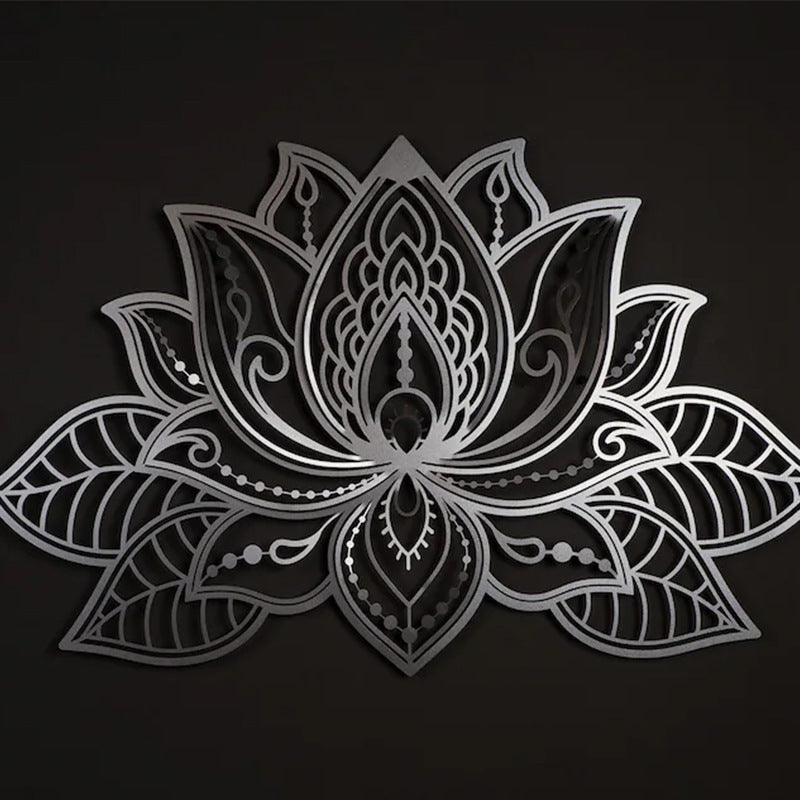 Metall Wanddeko Lotus